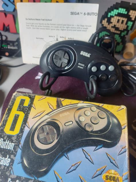 Controle Mega Drive Sega Es Caixa E Manual Acess Rio P