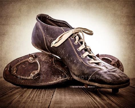 Vintage Football Cleats Photo Print Decorating Ideas Wall