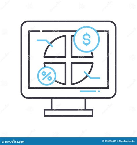 Market Share Line Icon, Outline Symbol, Vector Illustration, Concept ...