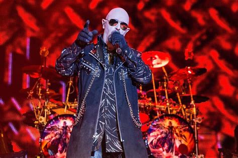 Vocalist Rob Halford Of Judas Priest Performs On Stage During Day