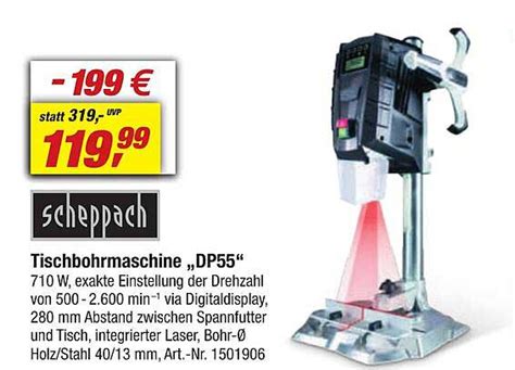 Scheppach Tischbohrmaschine Dp Angebot Bei Toom Baumarkt