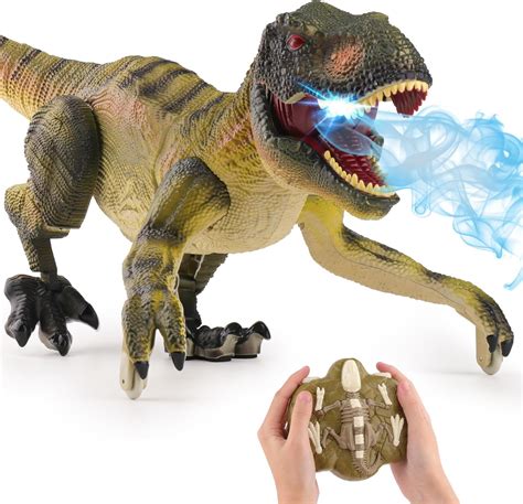 PREBOX Ferngesteuerter Dinosaurier Spielzeug für Jungen RC Dino