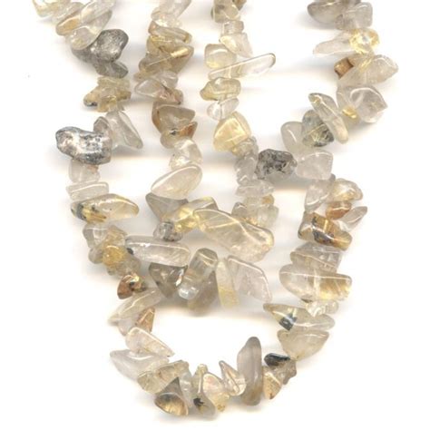 Rutilated Quartz Gold Chips Inch Long Ilona Biggins Beads Pearls