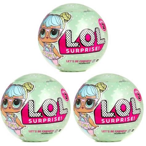 Lol Surprise Series 2 Wave 1 Bon Bon 3 Pack Tots Big Sisters Green Doll Collectible Mga 1 Unit