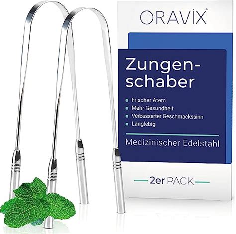 Zungenreiniger Edelstahl Zweier Pack Zungenreiniger Für einen