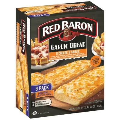 Red Baron Cheese And Garlic Bread Pizza Singles Pk Sam S Club