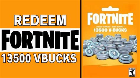 How To Redeem 13500 Vbucks Code In Fortnite Get Free Vbucks Youtube
