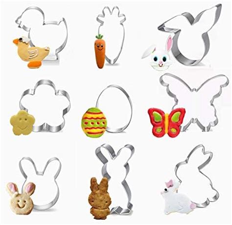 XUNKE Ausstechförmchen Ostern 9 Stück Oster Ausstecher Set Plätzchen