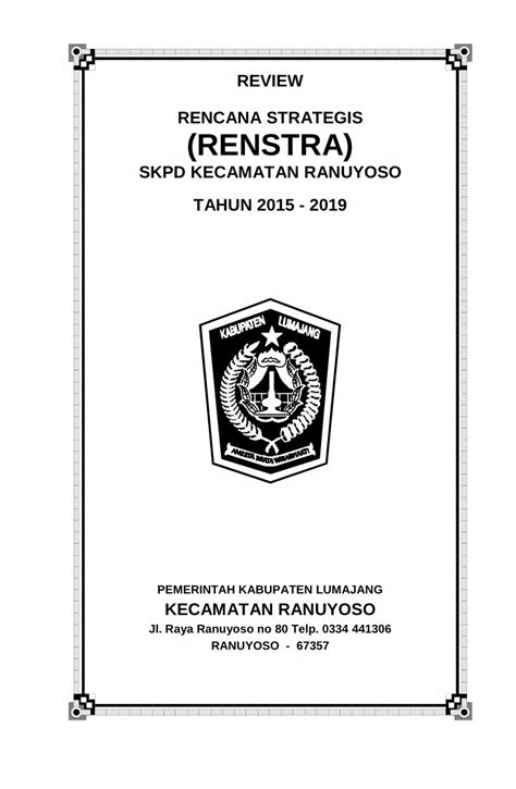 Pdf Review Rencana Strategis Renstra Filedalam Menyusun Rencana Kerja Tahunan Rkt Dalam