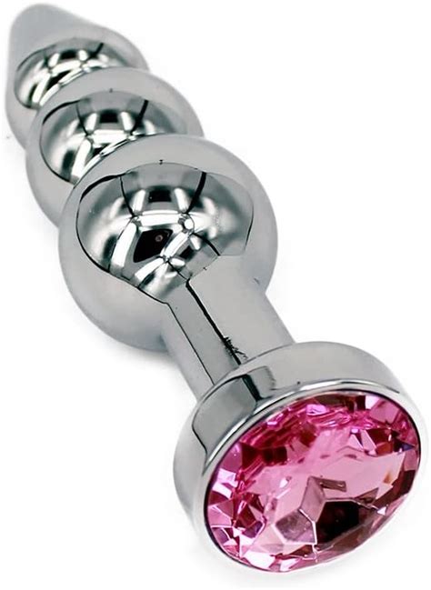 Metal Anal Trainer Butt Plug For Beginners Eastern Delights 3 Beads Anal Sex Toy Pink Amazon