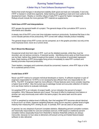 Promoting Agility With Running Tested Features Paper Pdf