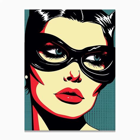 Catwoman Comic Book Style 11 Canvas Print By Print Cult Fy