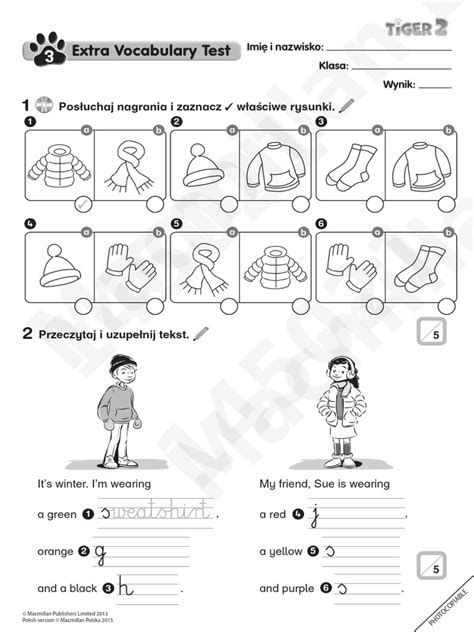 Tiger 2 Unit 3 Extra Vocabulary Test Pdf