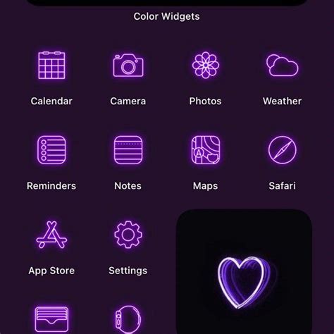 Neon Purple App Icons Ios 14