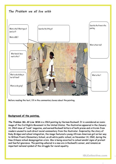 Free Reading Comprehension Passage A Ruby Bridges Worksheet The