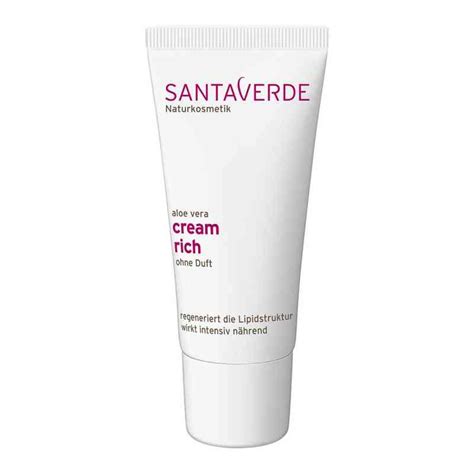 Santaverde Aloe Vera Creme Rich Ohne Duft 30 Ml