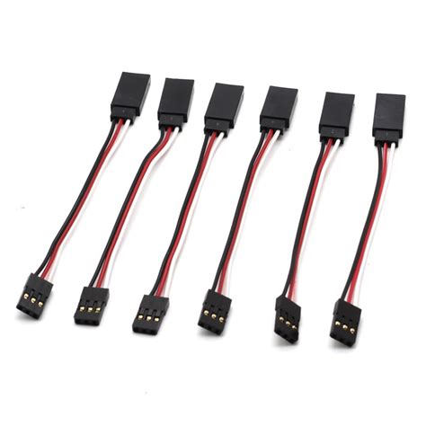 10 PCS JR Plug Male To Female Servo Extension Cable 3P 100mm 30Core For