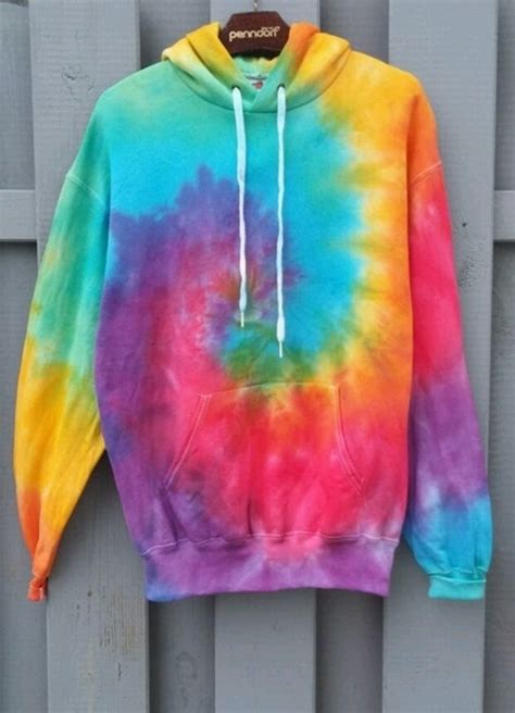 Bright Tie Dye Hoodie Colorful New Hipster Tumblr