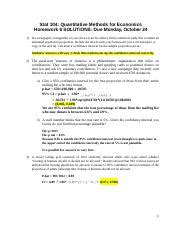 Homework 6 Solutions Pdf Stat 104 Quantitative Methods For Economics