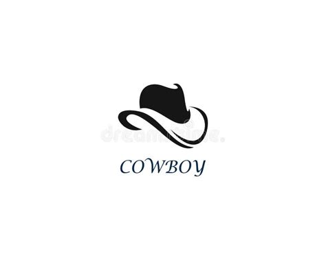 Vector De La Plantilla Del Logotipo Del Sombrero De Vaquero Stock De