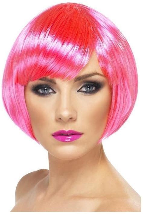 Babe Wig Pink Pink Short Hair Short Hair Wigs Short Bob Wigs