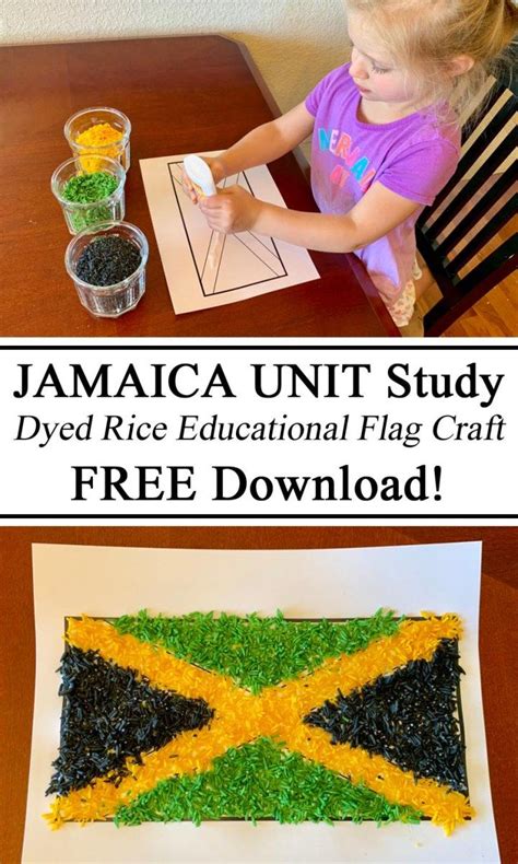 Jamaica Unit Dyed Rice Jamaican Flag Flag Crafts Arts And Crafts