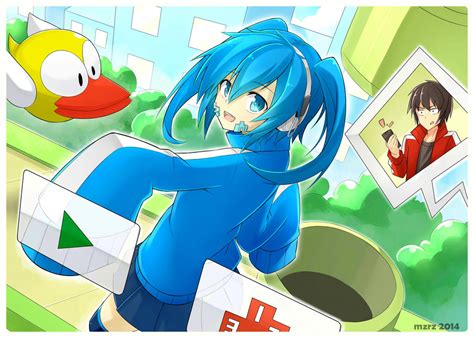 Ene in Flappy bird ~Colored~ by mzrz on deviantART