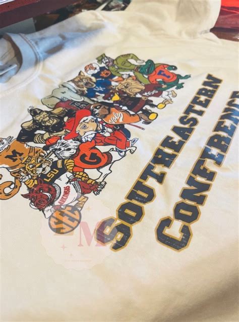 SEC Mascot College Football Graphic Tee, Sec Football Graphic Tee, SEC ...