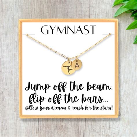 Personalized Gymnastics Name Necklace Etsy