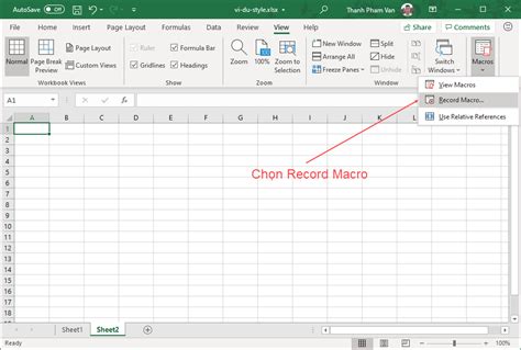 S D Ng Macro Trong Excel H C Excel C B N Viettuts