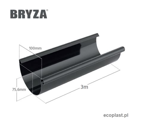 Bryza Pvc Grafitowy Rynna Mm M Ecoplast