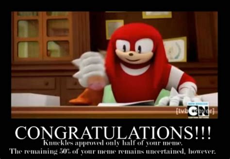 Knuckles Rates Todays Daily Meme Fandom