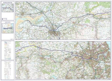 Hadrians Wall Route Map Digital Download Route Map Hadrians Wall