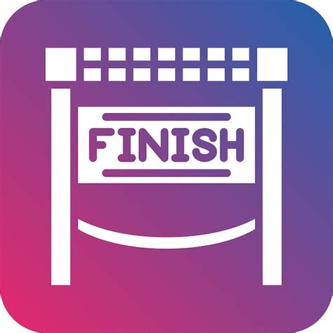 Premium Vector Finish Line Icon Style