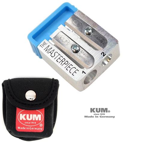 Kum Masterpiece Pencil Sharpener 2 Hole Long Point With Pouch Jerrys