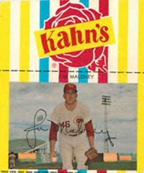 1969 Kahn S Wieners NNO Jim Maloney The Trading Card Database