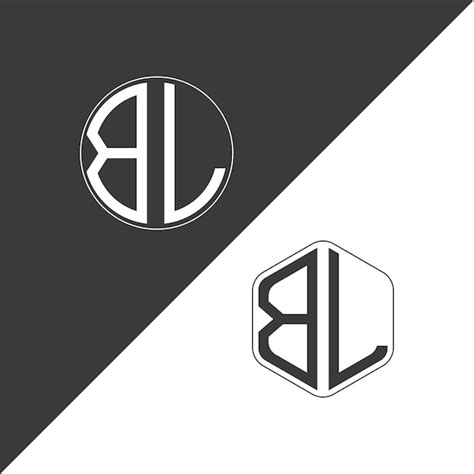 Premium Vector BL Initial Monogram Logo With Circle And Polygon Shape