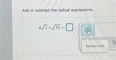 Solved Add Or Subtract The Radical Chegg