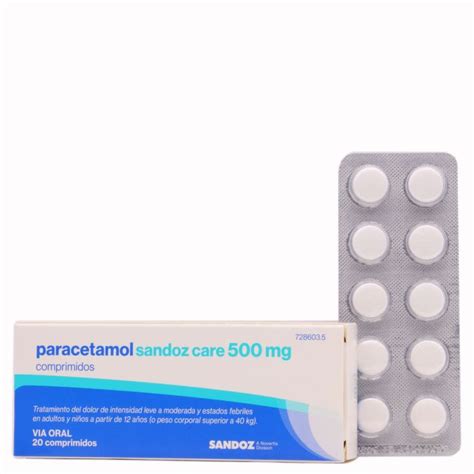 Paracetamol Sandoz Care Mg Comprimidos Farmasoler