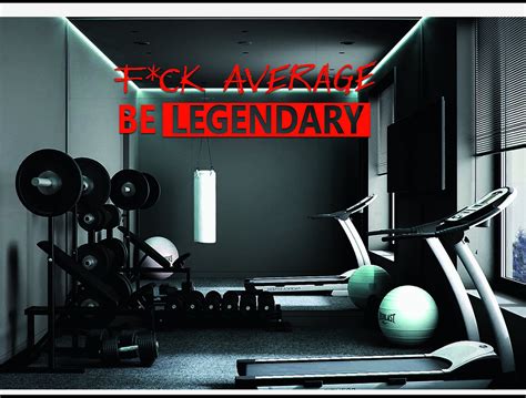 Fuck Average Be Legendary Wall Decal Vinyl Sticker Gym Etsy Canada