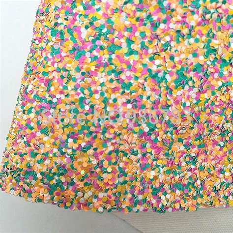 1PCS A4 SIZE 21X29cm Synthetic Leather Mixed Color Chunky Glitter