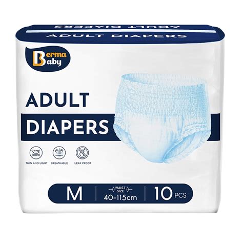 10 Pcs Adult Diapers Disposable Elderly Diapers Unisex Dry Breathable Adult Leak Proof Pants