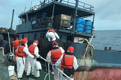 大陸油料運補船越界 台灣澎湖海巡查扣押返 陸船 陸船越界 大紀元