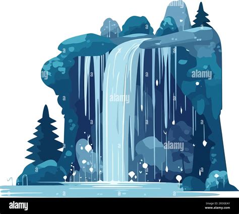 Landscape Flowing River And Forest Stock Vector Image And Art Alamy