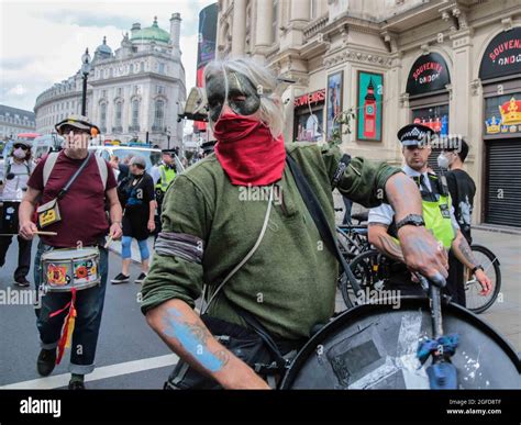 Little Girl Drawing A Extinction Rebellion Flag Hi Res Stock