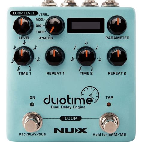 Pédale Nux DuoTime Effet delay stéréo et looper performant