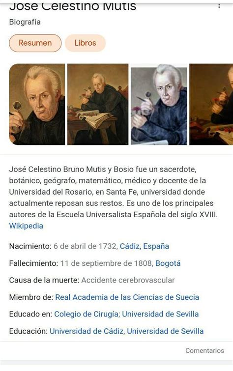 Biografia De Jose Celestino Mutis Y Sus Numerosas Aportaciones De La