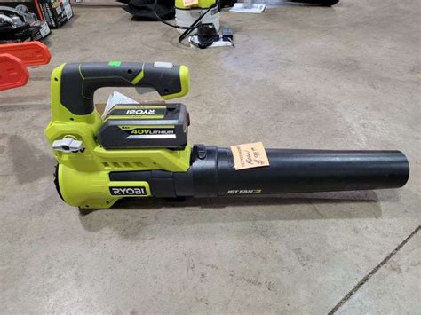 Ryobi 40v 110 Mph 525 Cfm Cordless Battery Variable Speed Jet Fan Leaf Blower With 40 Ah