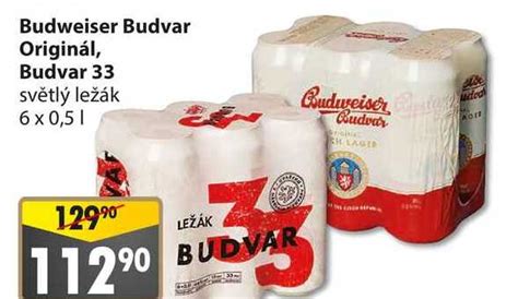 Archiv Budweiser Budvar Originál Budvar 33 Světlý Ležák 6 X 0 51 V Akci Platné Do 8 3 2022