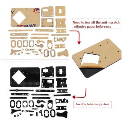 Kit de Braço Robótico DIY em Acrílico c Garra para Arduino Azul